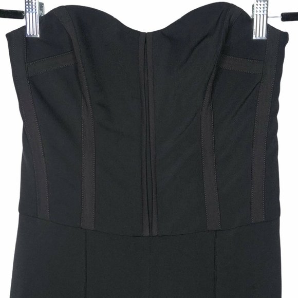 Veronica Beard Scuba Bustier Jumpsuit Strapless 2 - Picture 3 of 9